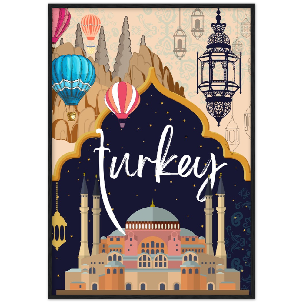 Take Me to Turkey Premium Wooden Framed Poster