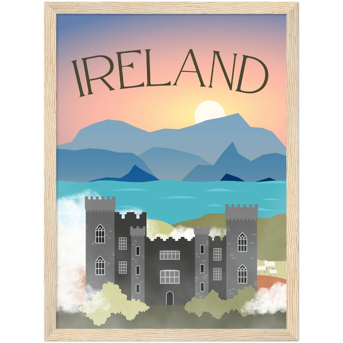 Ireland Premium Wooden Framed Poster