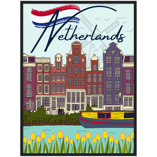 Netherlands Premium Wooden Framed Poster