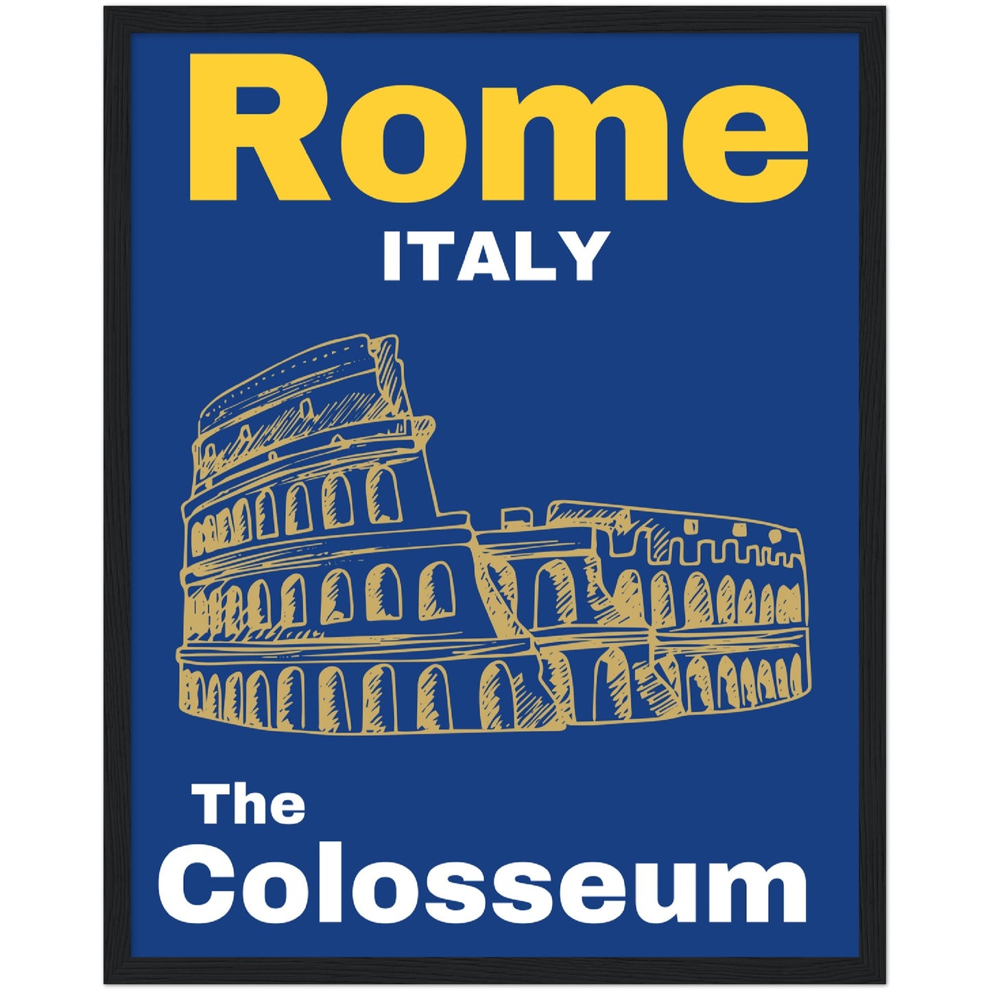 The Colosseum Premium Wooden Framed Poster