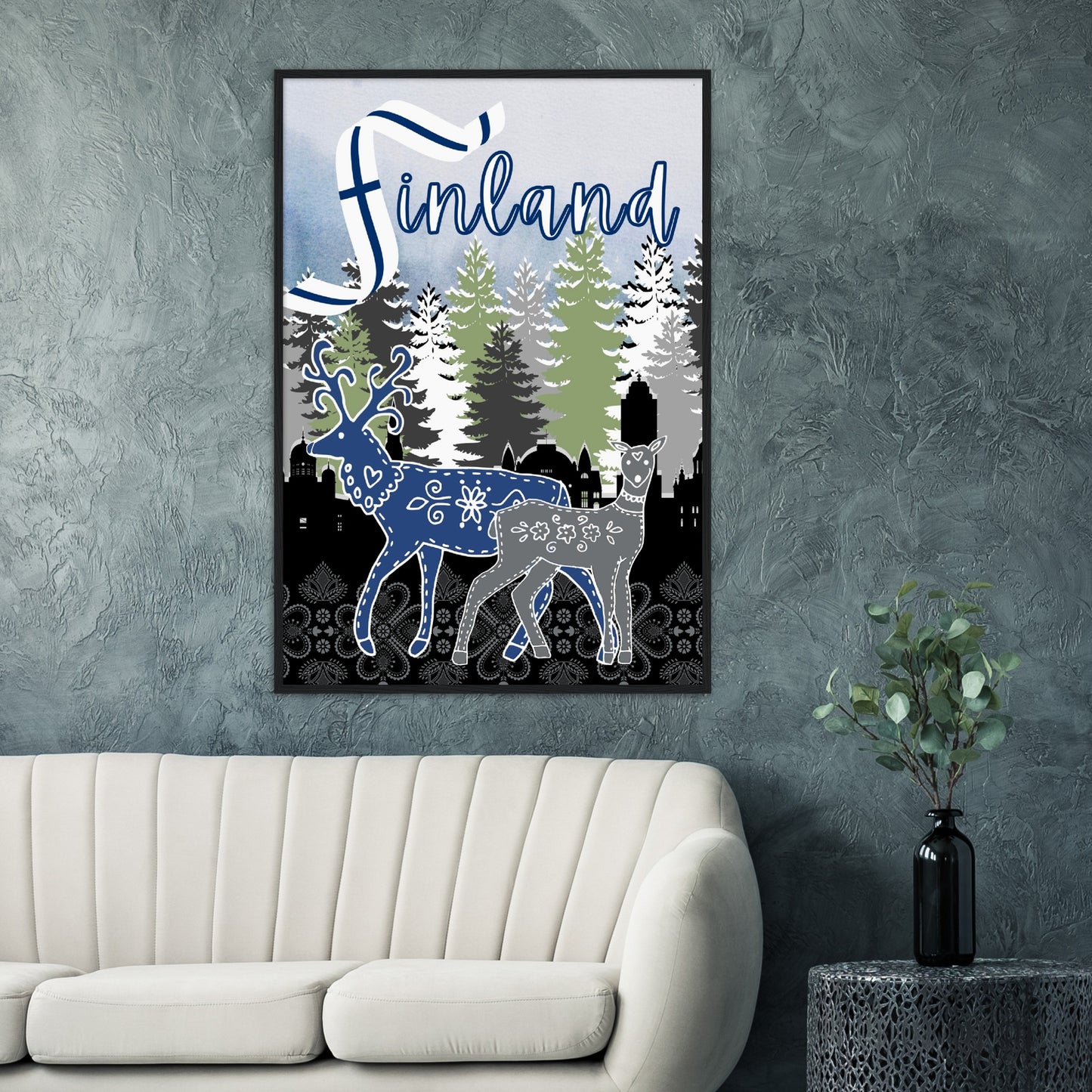 Finland Premium Wooden Framed Poster