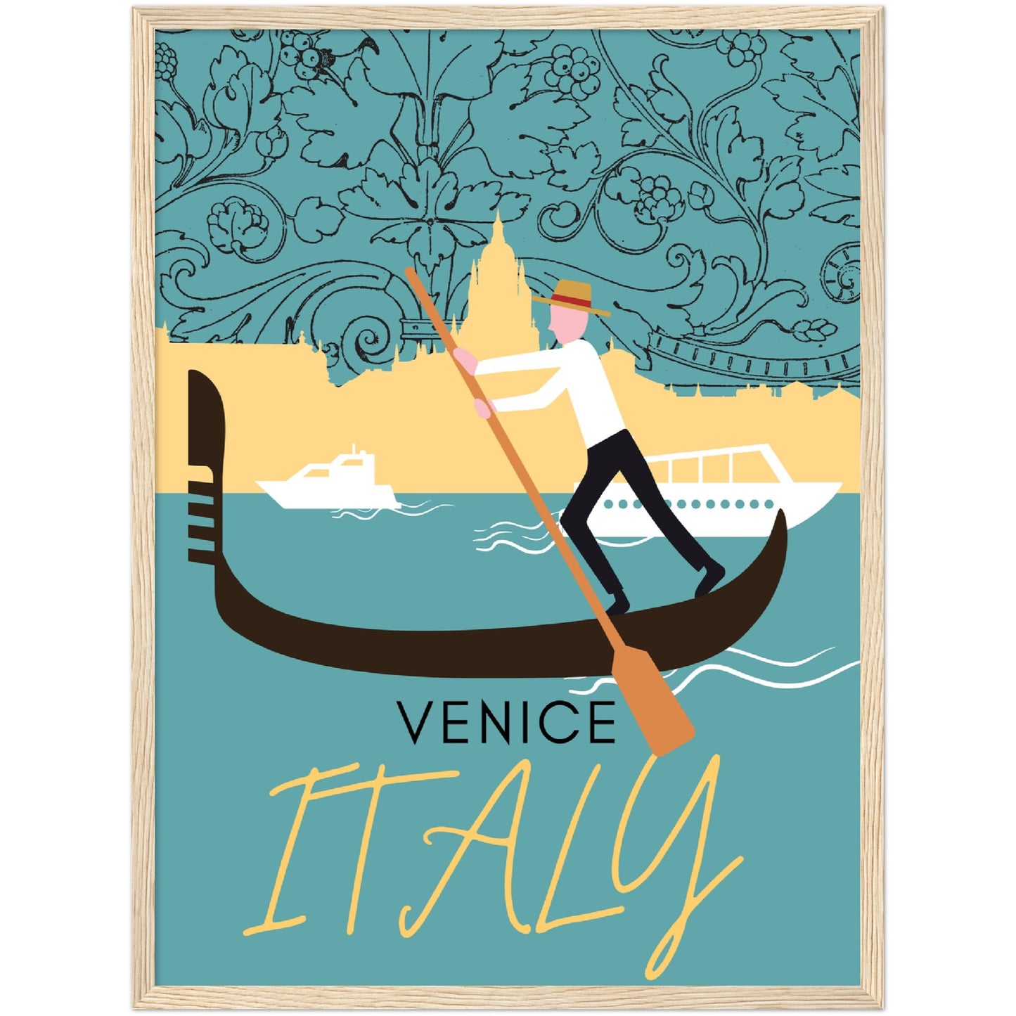 Venice Grand Canal Premium Wooden Framed Poster