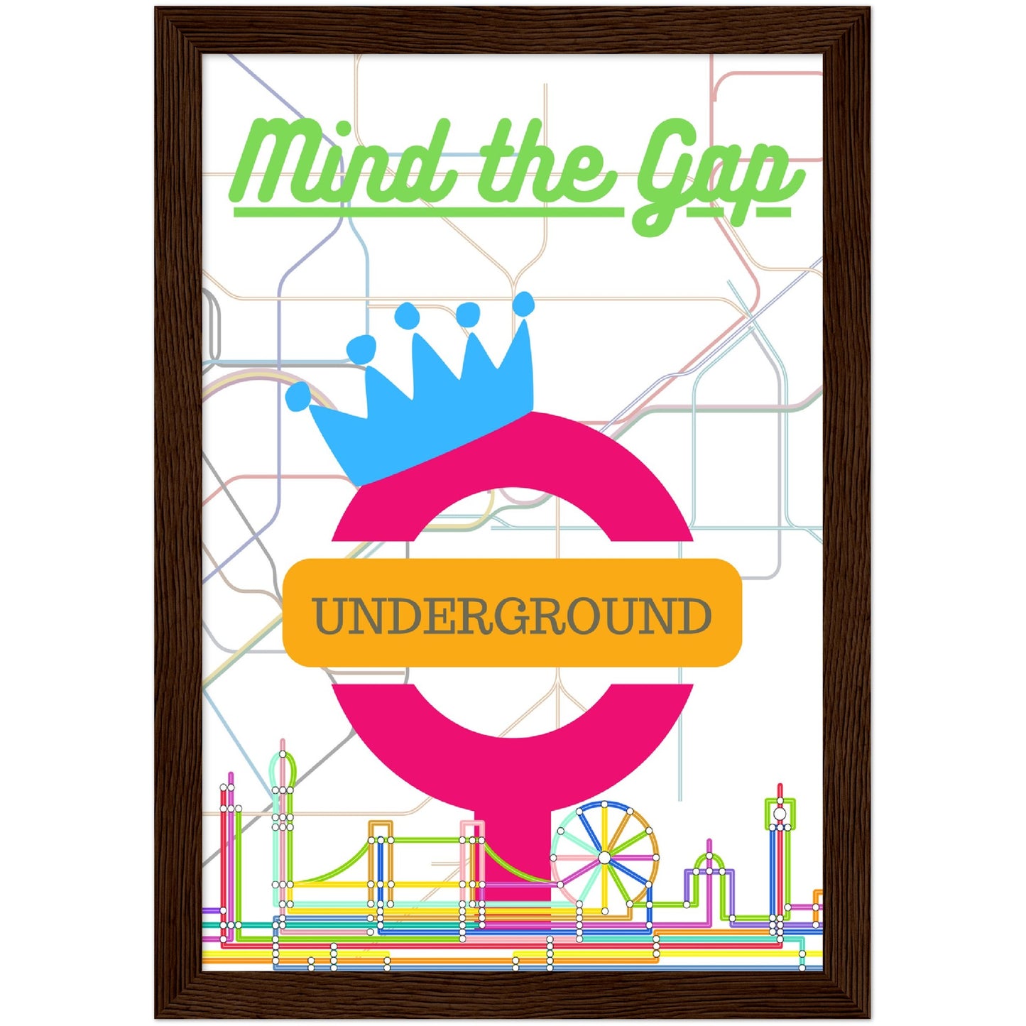 Mind the Gap Premium Wooden Framed Poster