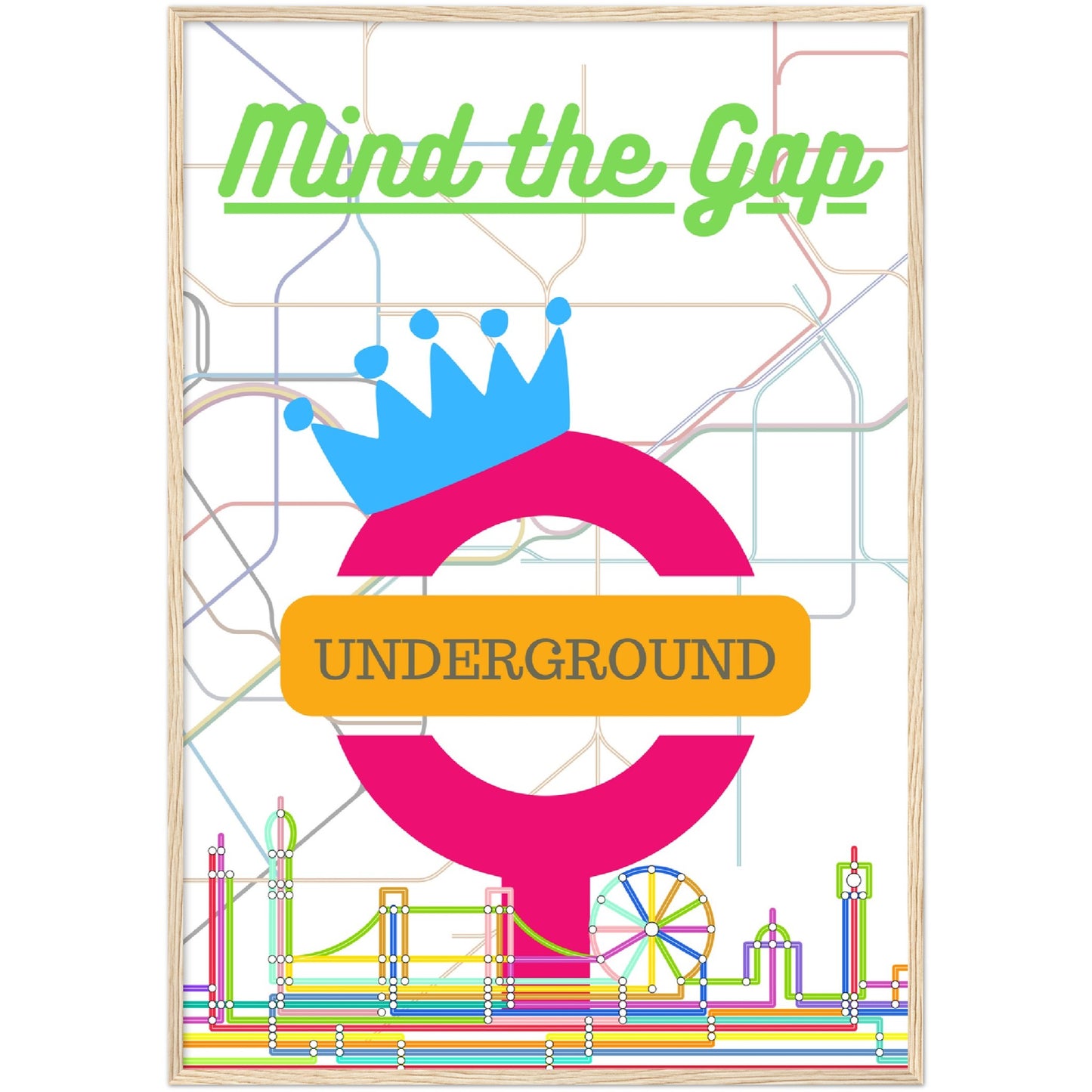 Mind the Gap Premium Wooden Framed Poster