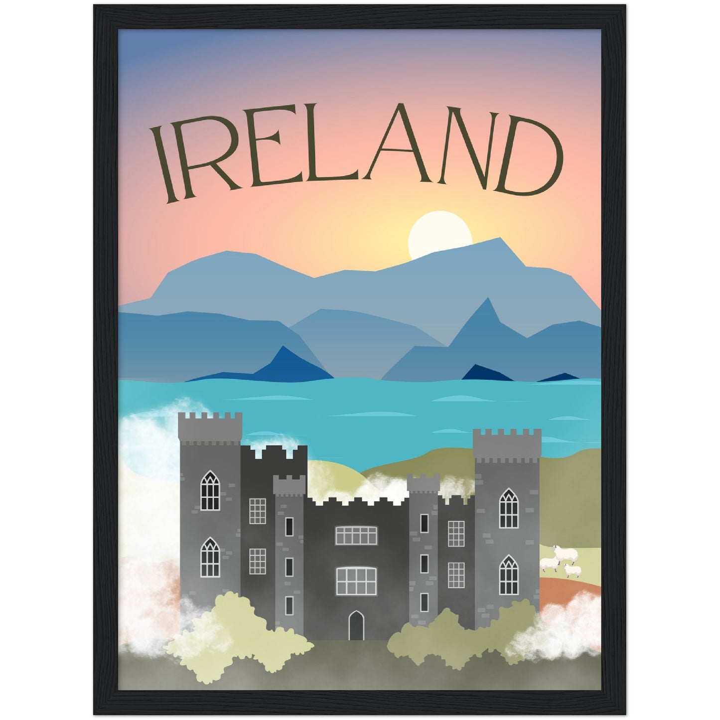 Ireland Premium Wooden Framed Poster