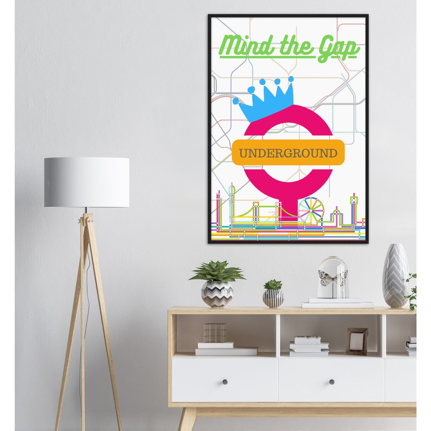 Mind the Gap Premium Wooden Framed Poster