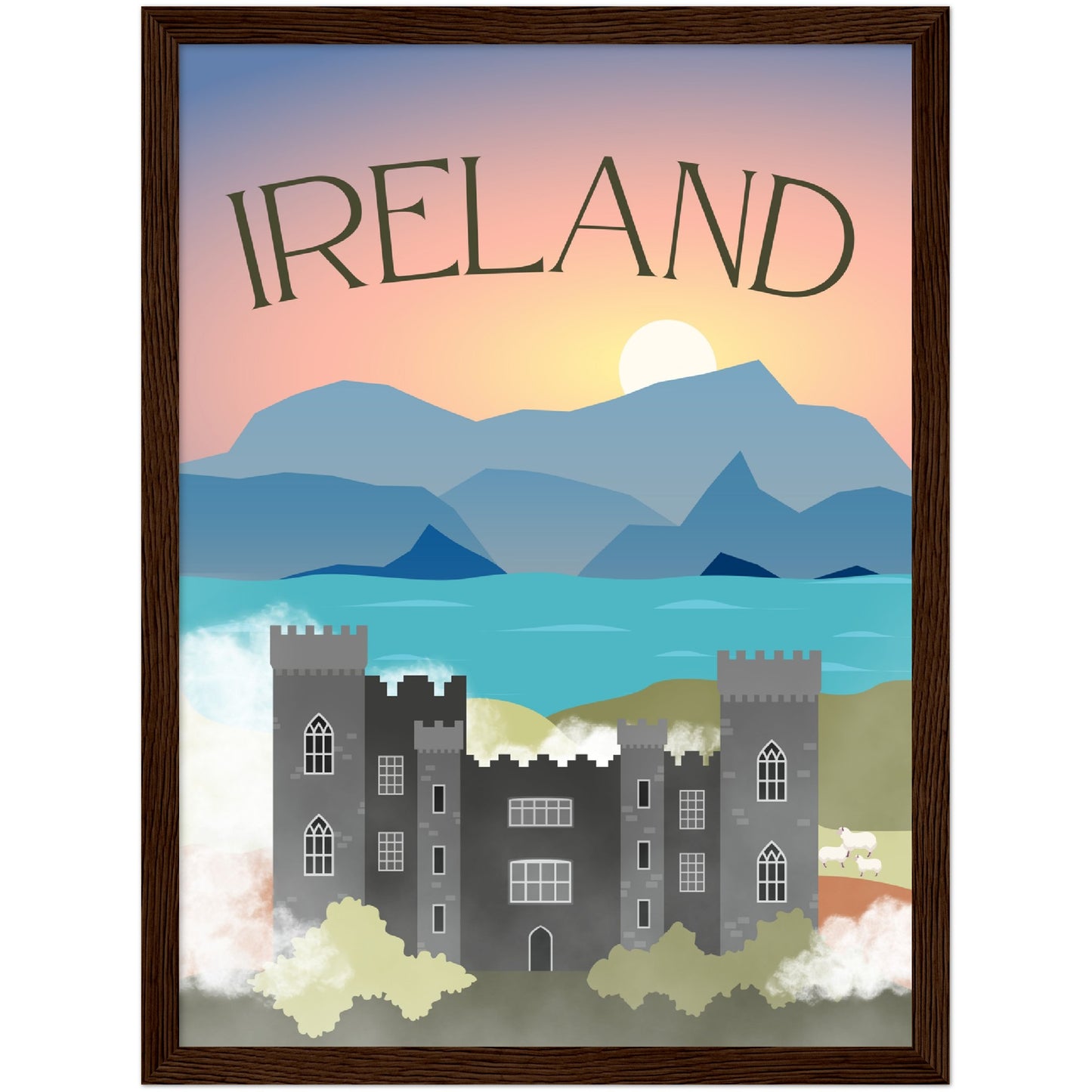 Ireland Premium Wooden Framed Poster