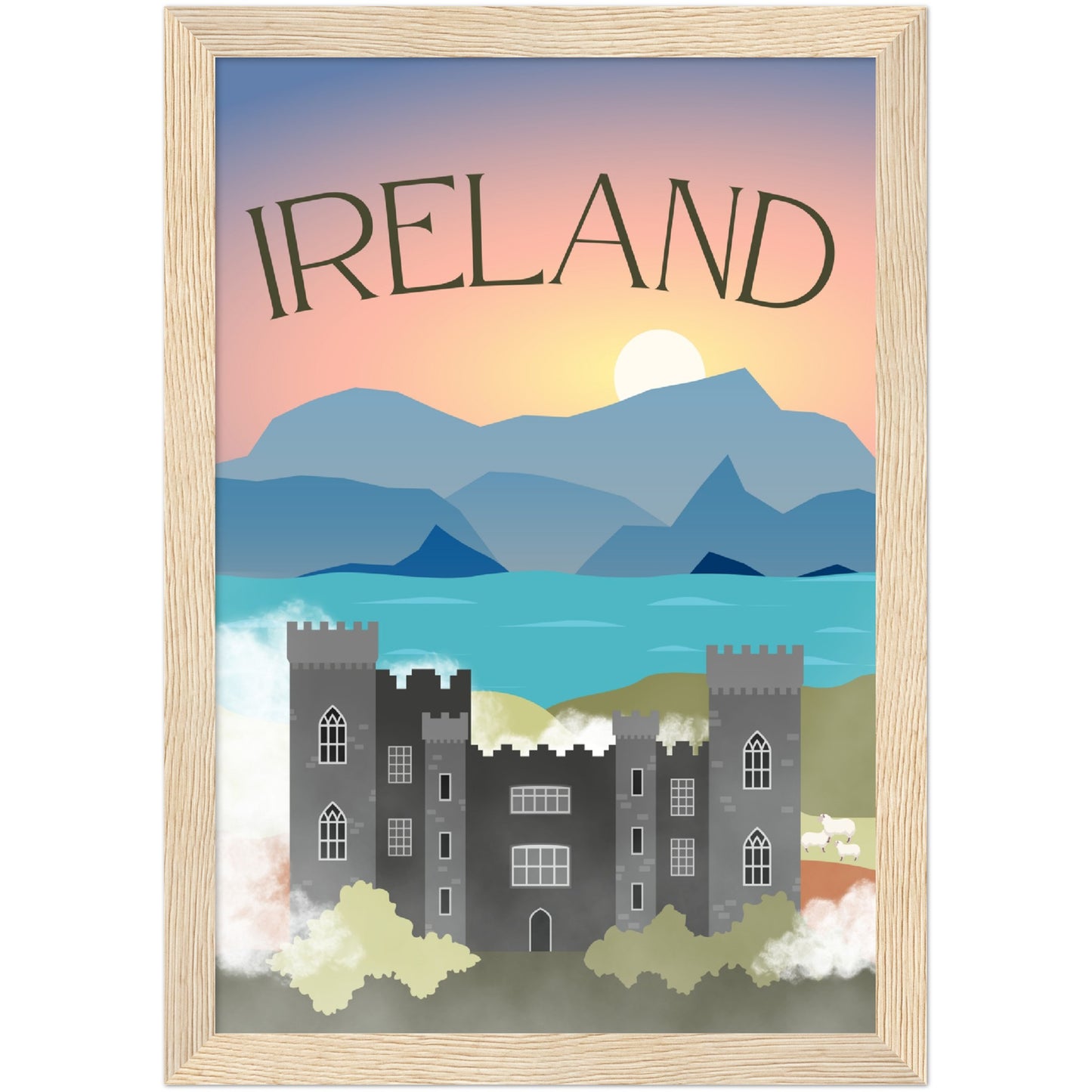 Ireland Premium Wooden Framed Poster