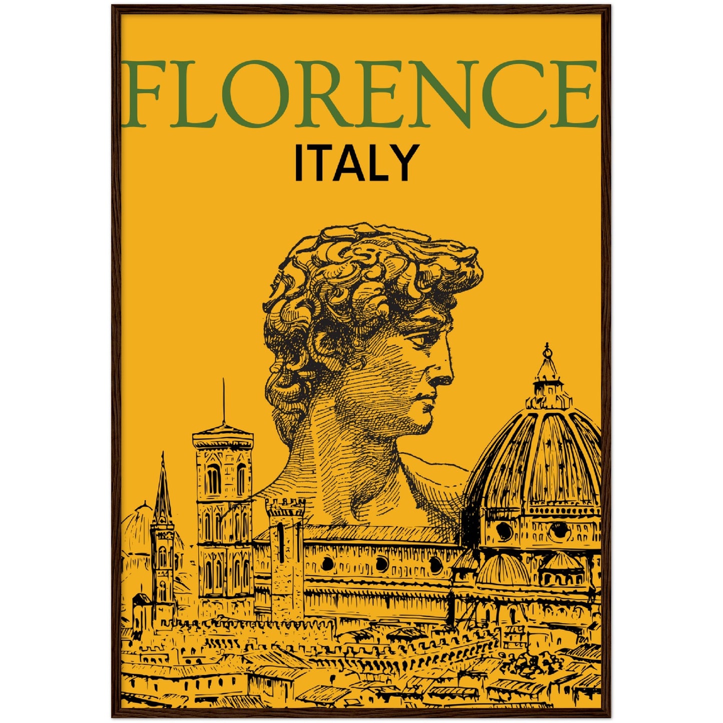 Florence Italy Premium Wooden Framed Poster