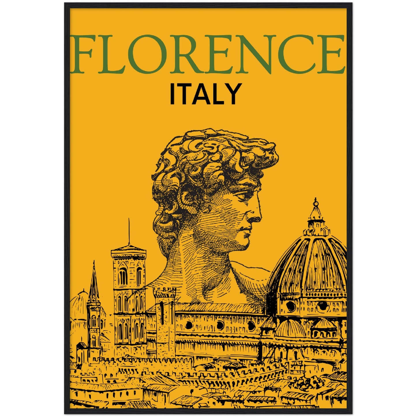 Florence Italy Premium Wooden Framed Poster