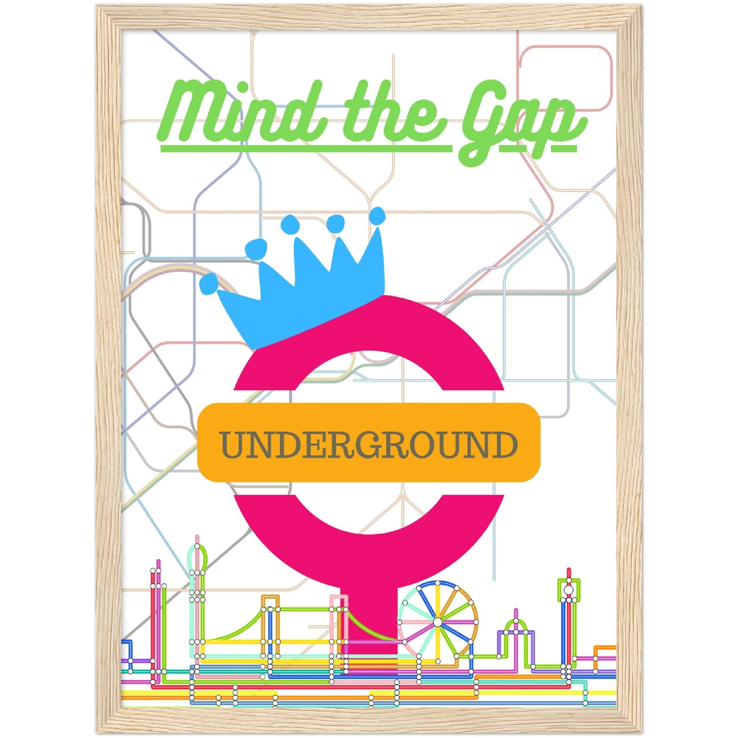 Mind the Gap Premium Wooden Framed Poster