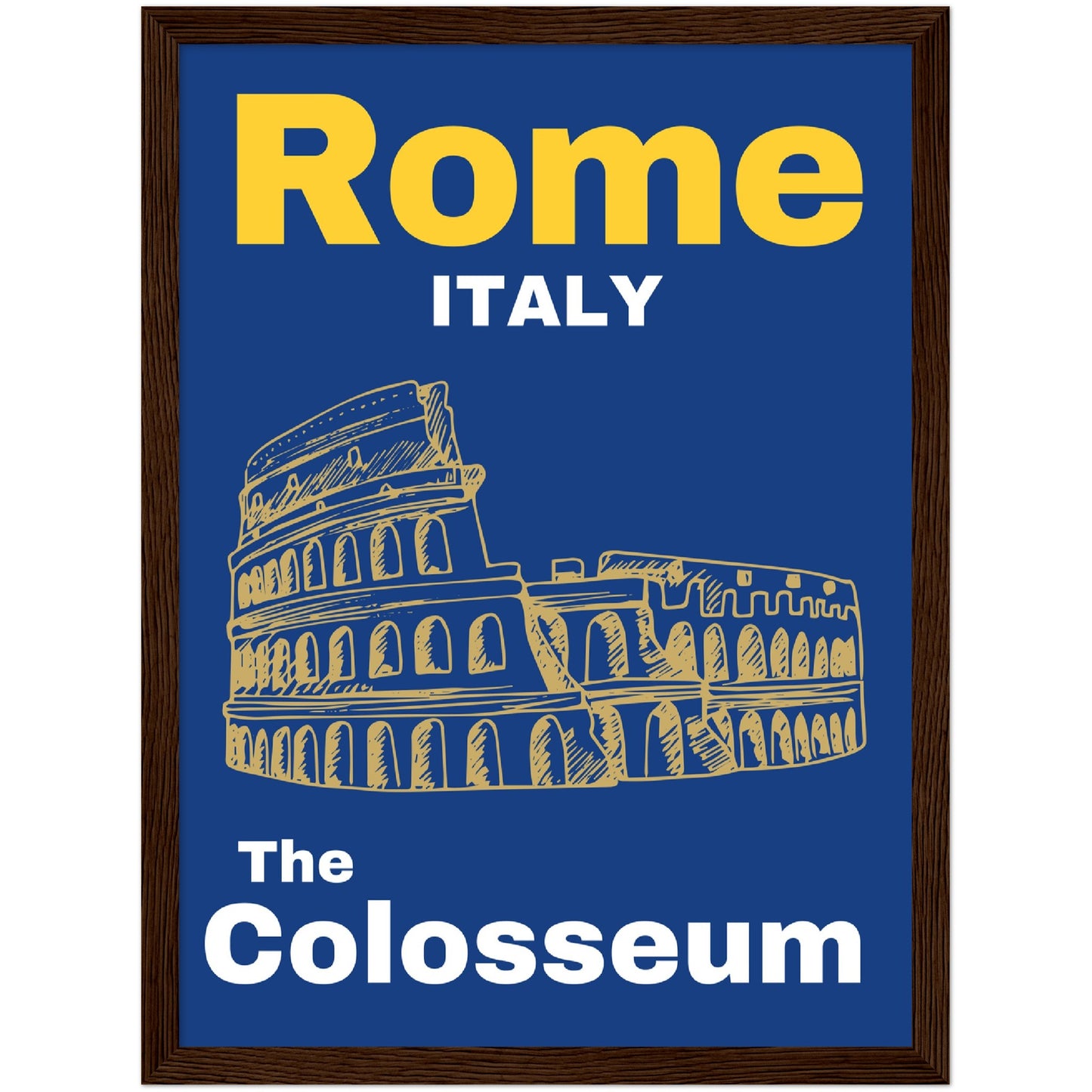 The Colosseum Premium Wooden Framed Poster