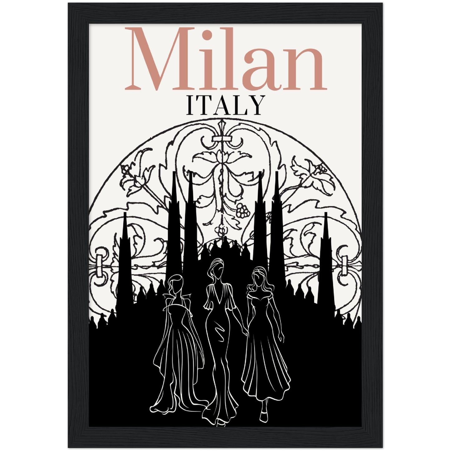 Modern Milan Premium Wooden Framed Poster