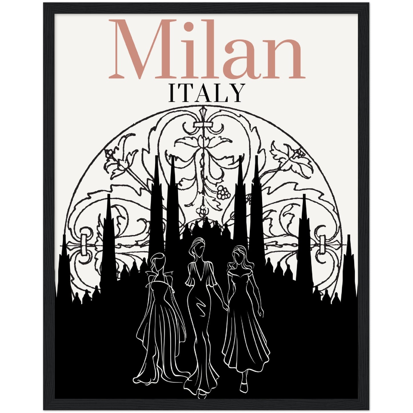 Modern Milan Premium Wooden Framed Poster