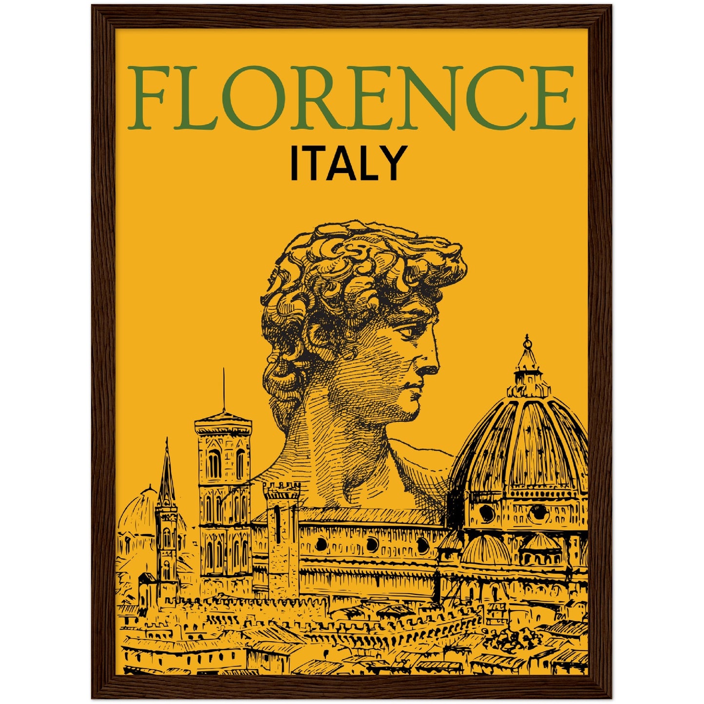 Florence Italy Premium Wooden Framed Poster