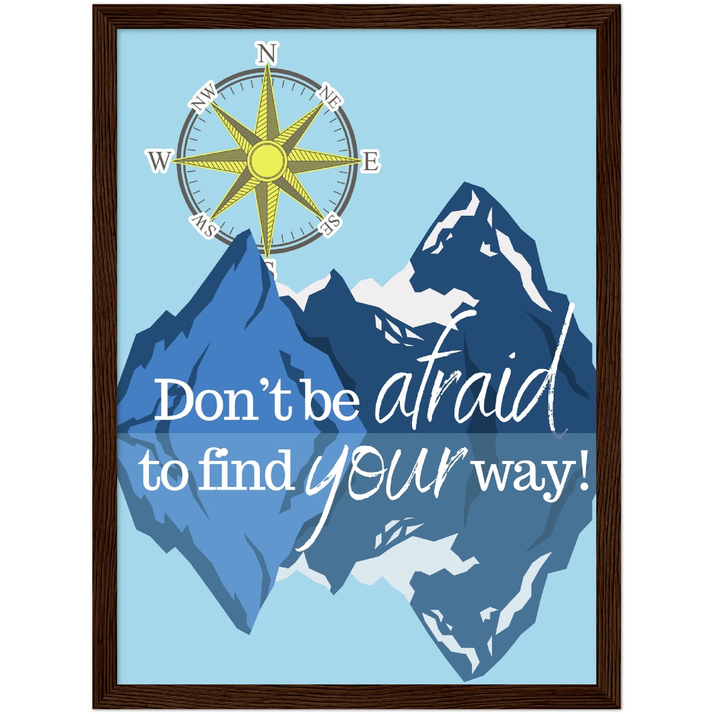 Find Your Way Premium Wooden Framed Poster