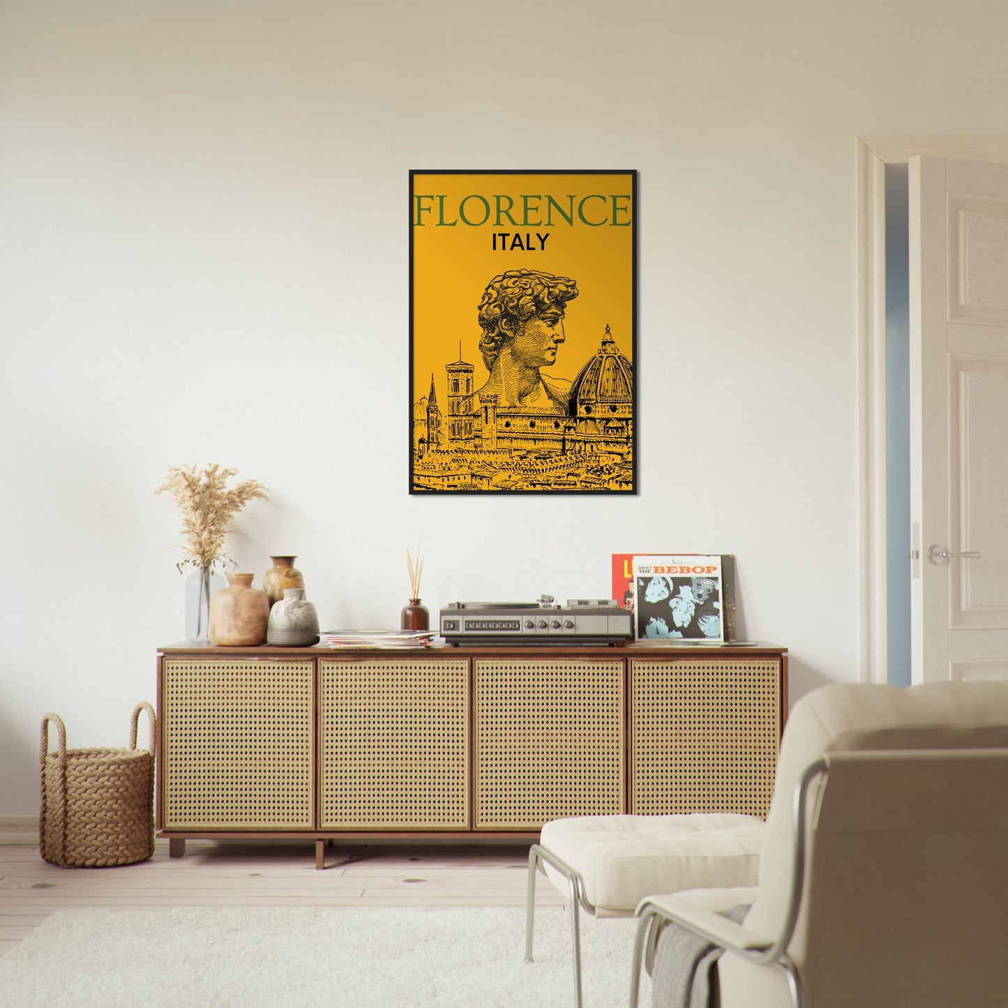 Florence Italy Premium Wooden Framed Poster