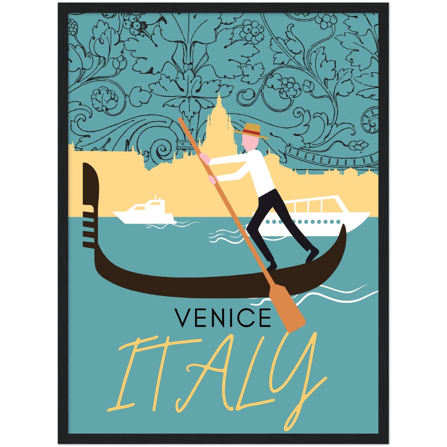 Venice Grand Canal Premium Wooden Framed Poster