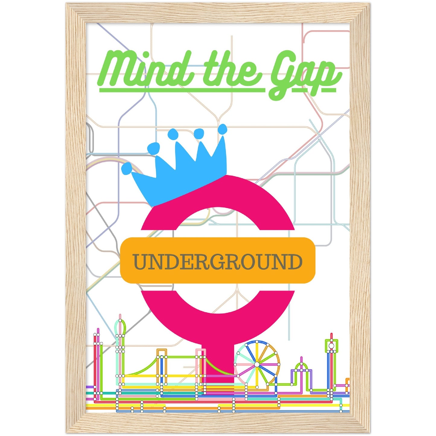 Mind the Gap Premium Wooden Framed Poster