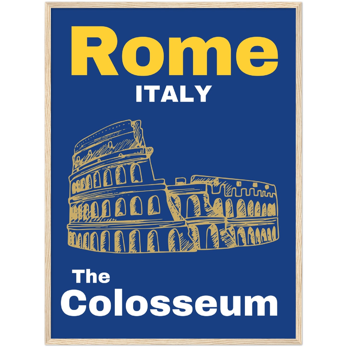 The Colosseum Premium Wooden Framed Poster