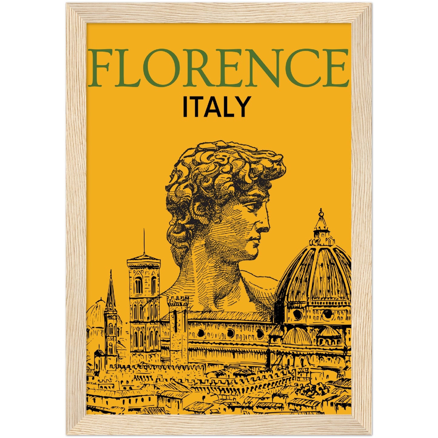 Florence Italy Premium Wooden Framed Poster