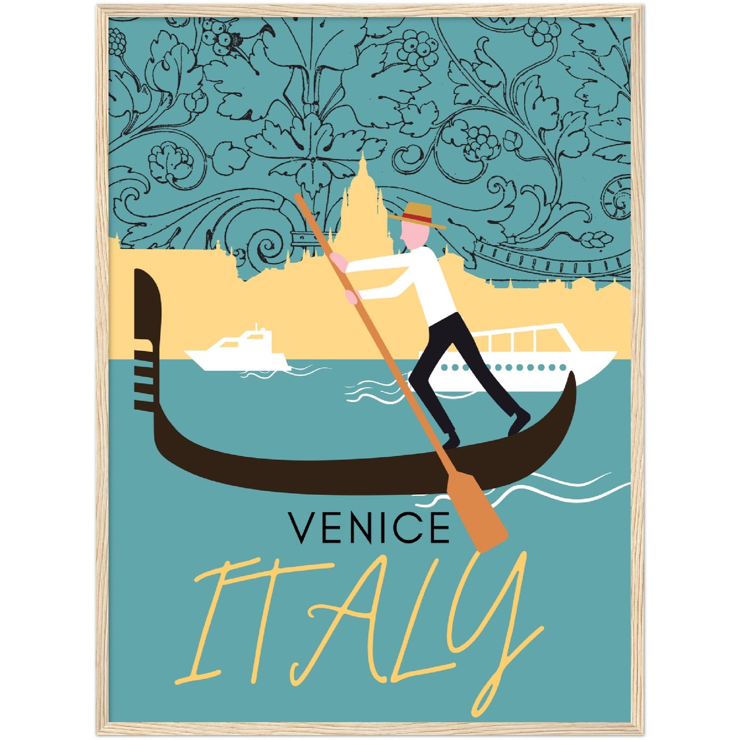 Venice Grand Canal Premium Wooden Framed Poster