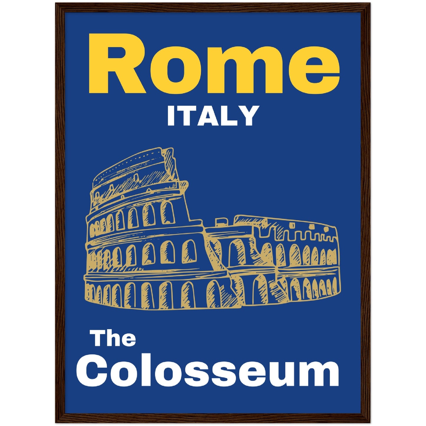 The Colosseum Premium Wooden Framed Poster