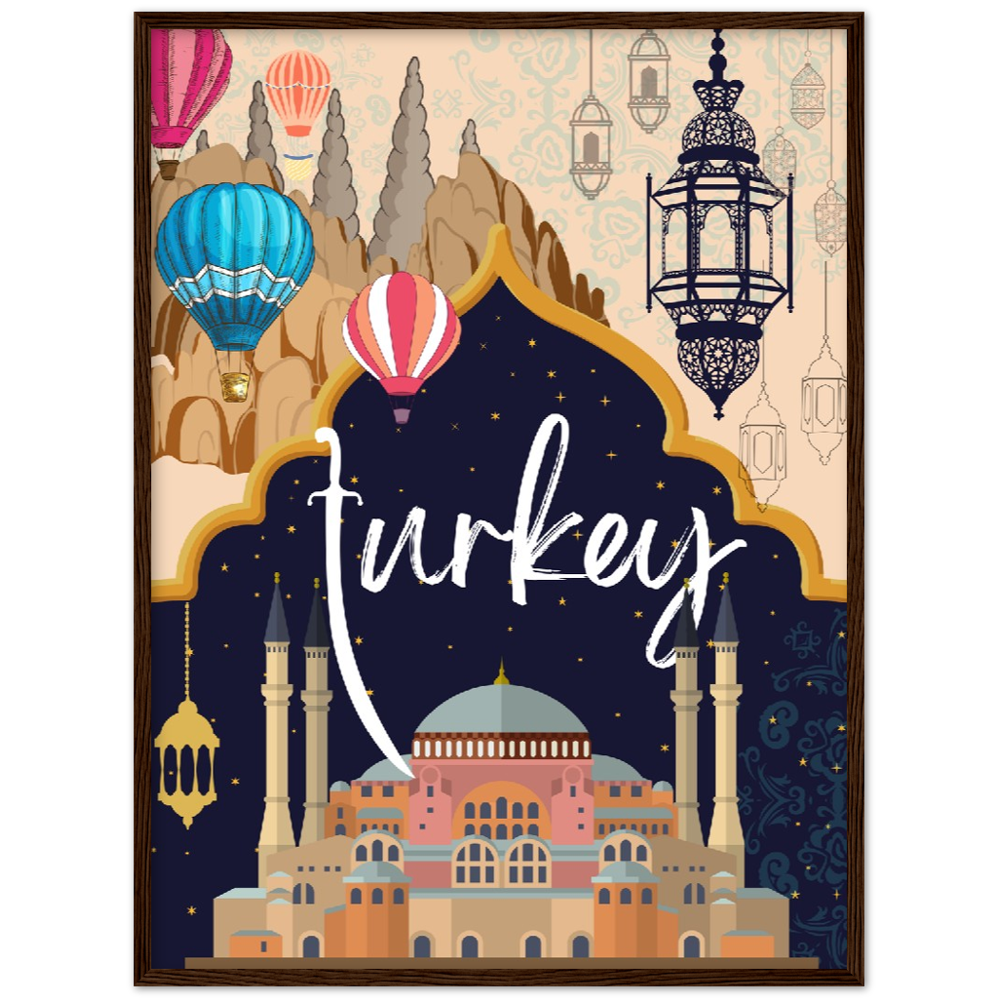 Take Me to Turkey Premium Wooden Framed Poster