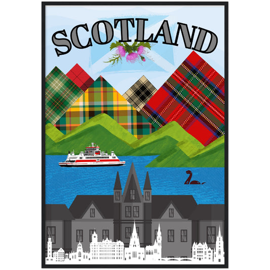 Scotland Premium Wooden Framed Poster