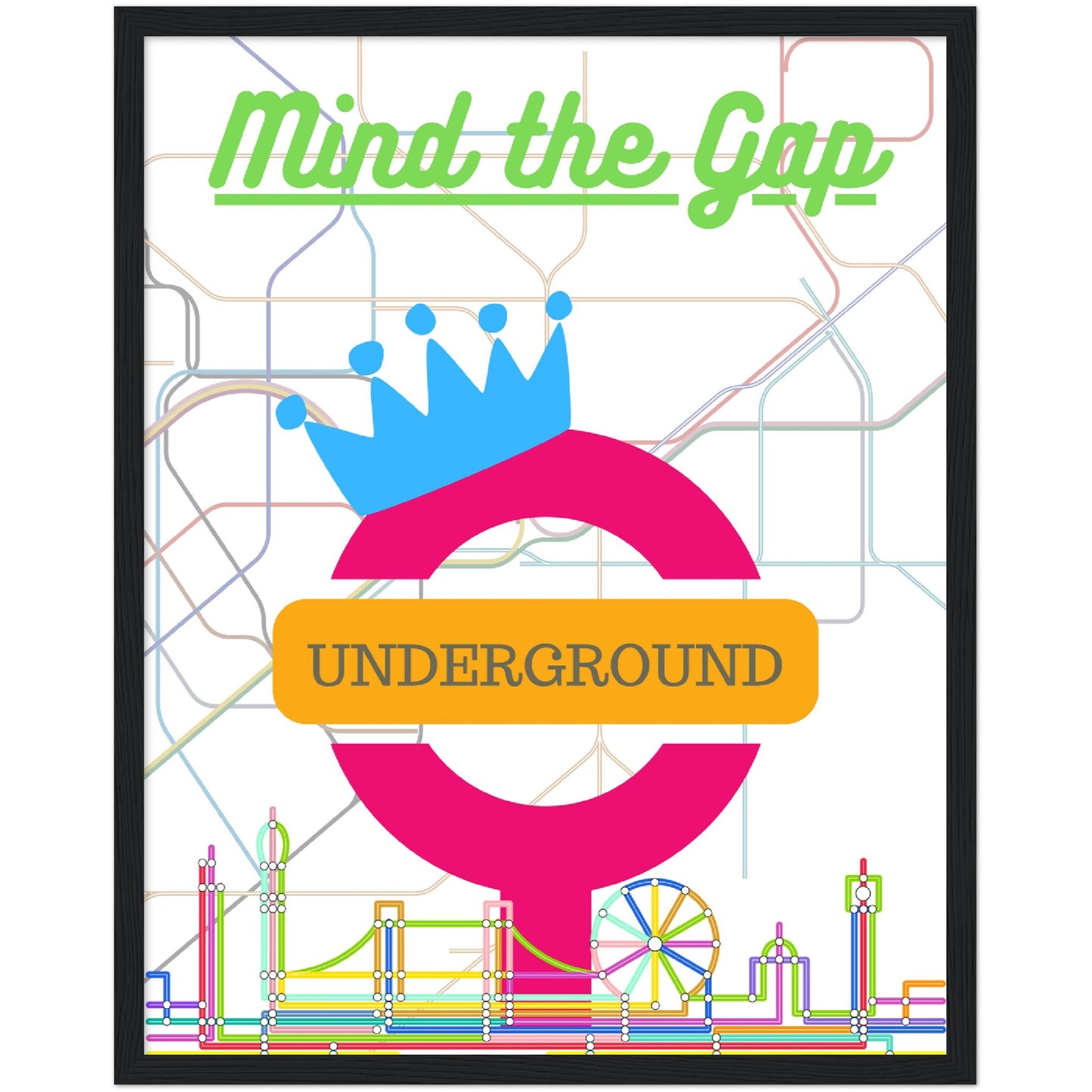 Mind the Gap Premium Wooden Framed Poster