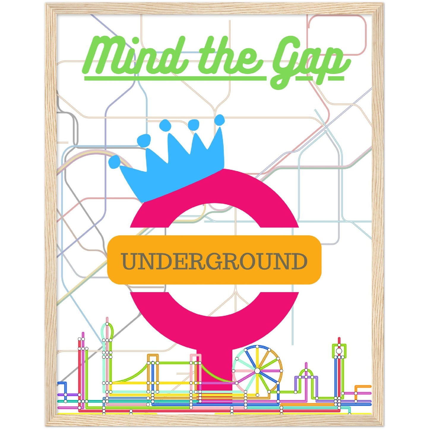 Mind the Gap Premium Wooden Framed Poster