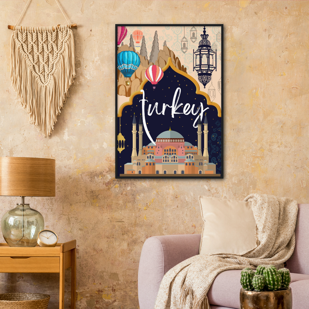 Take Me to Turkey Premium Wooden Framed Poster