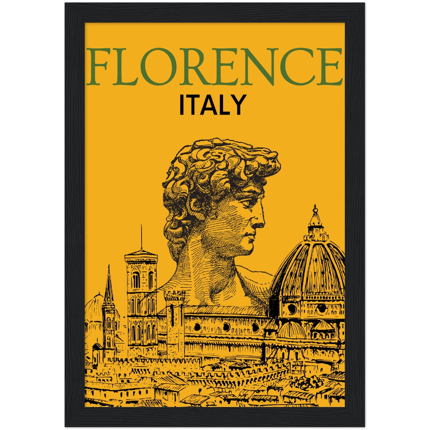 Florence Italy Premium Wooden Framed Poster