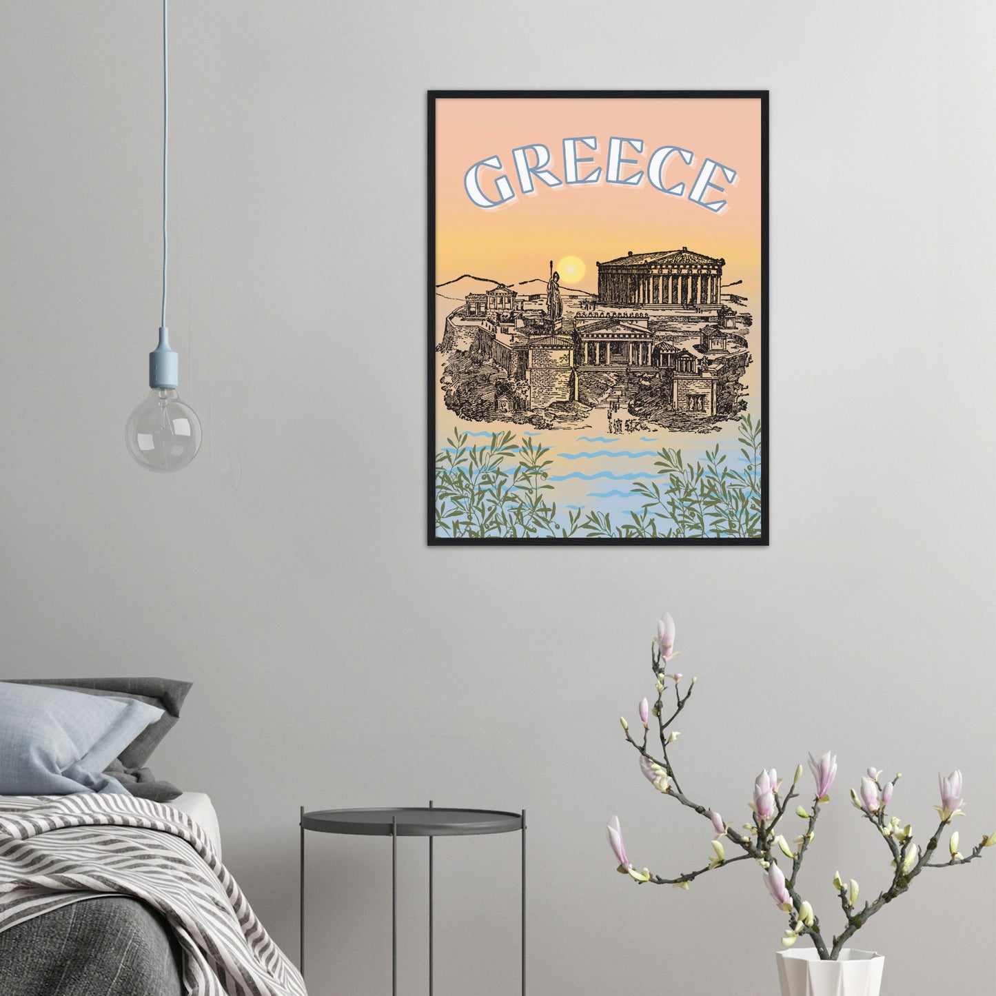 Greece Premium Wooden Framed Poster