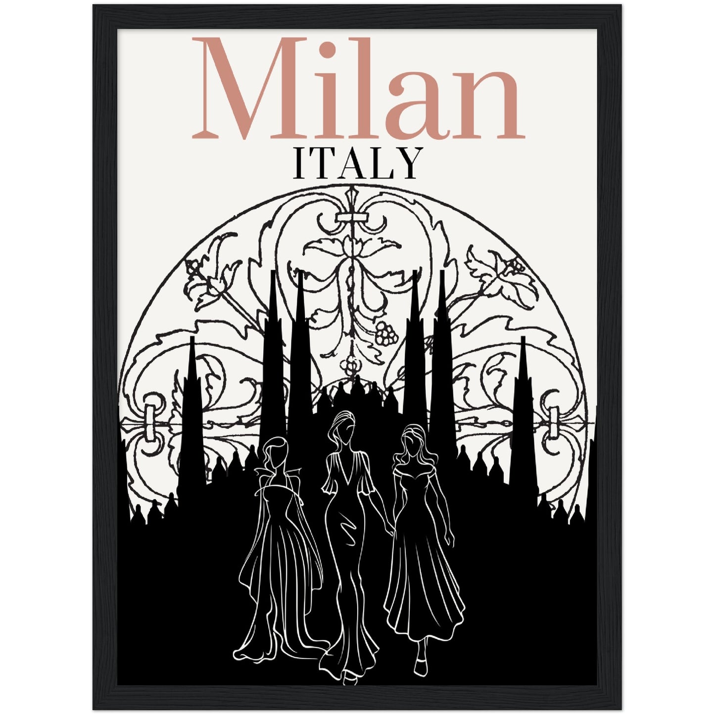 Modern Milan Premium Wooden Framed Poster