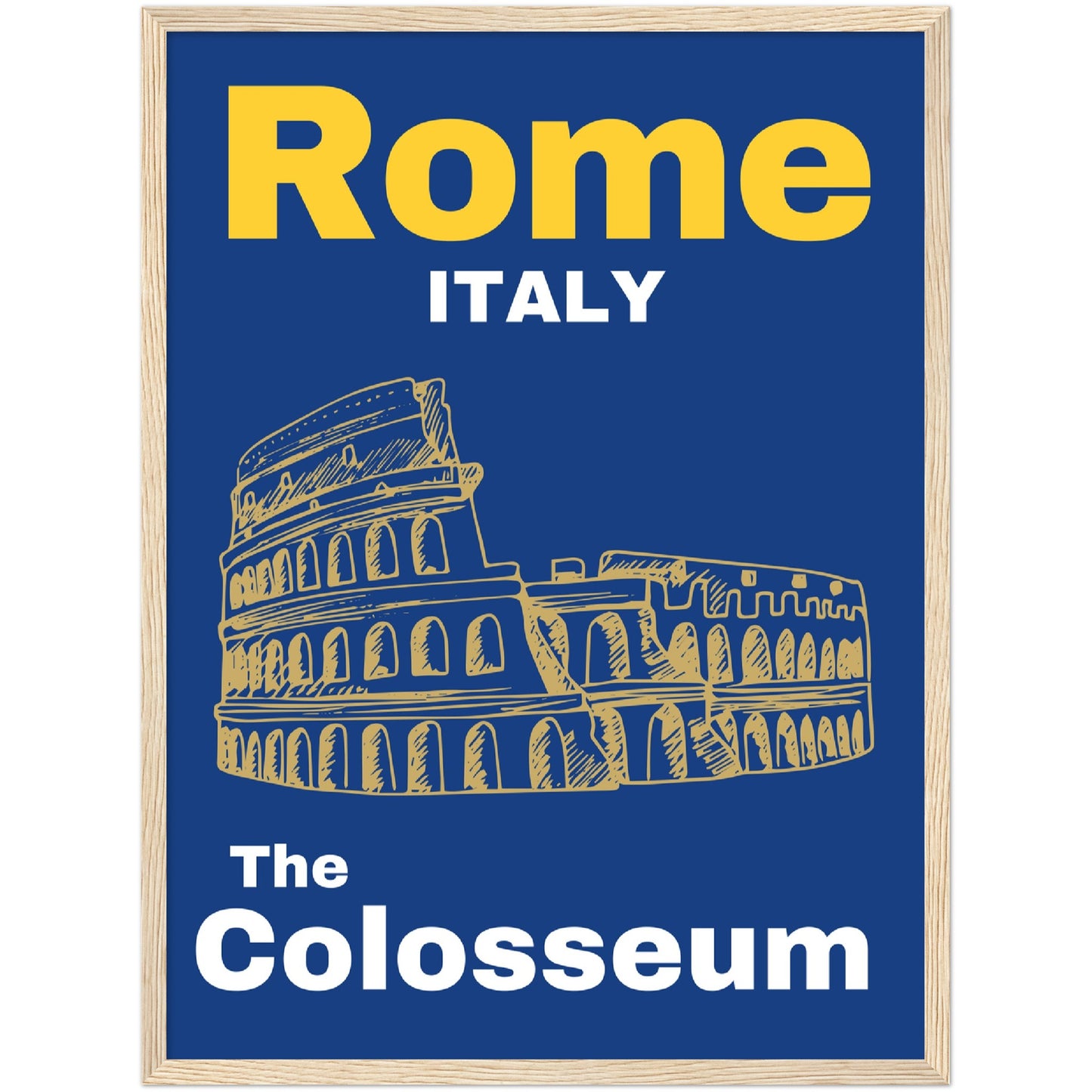 The Colosseum Premium Wooden Framed Poster