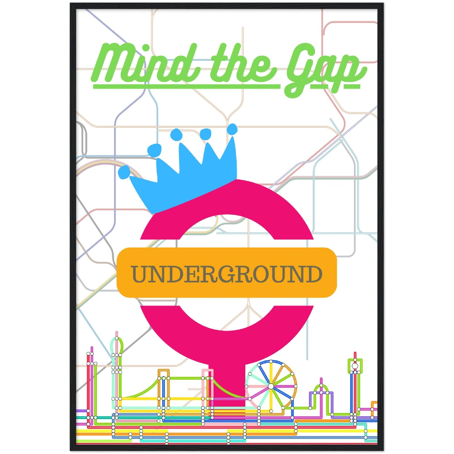 Mind the Gap Premium Wooden Framed Poster