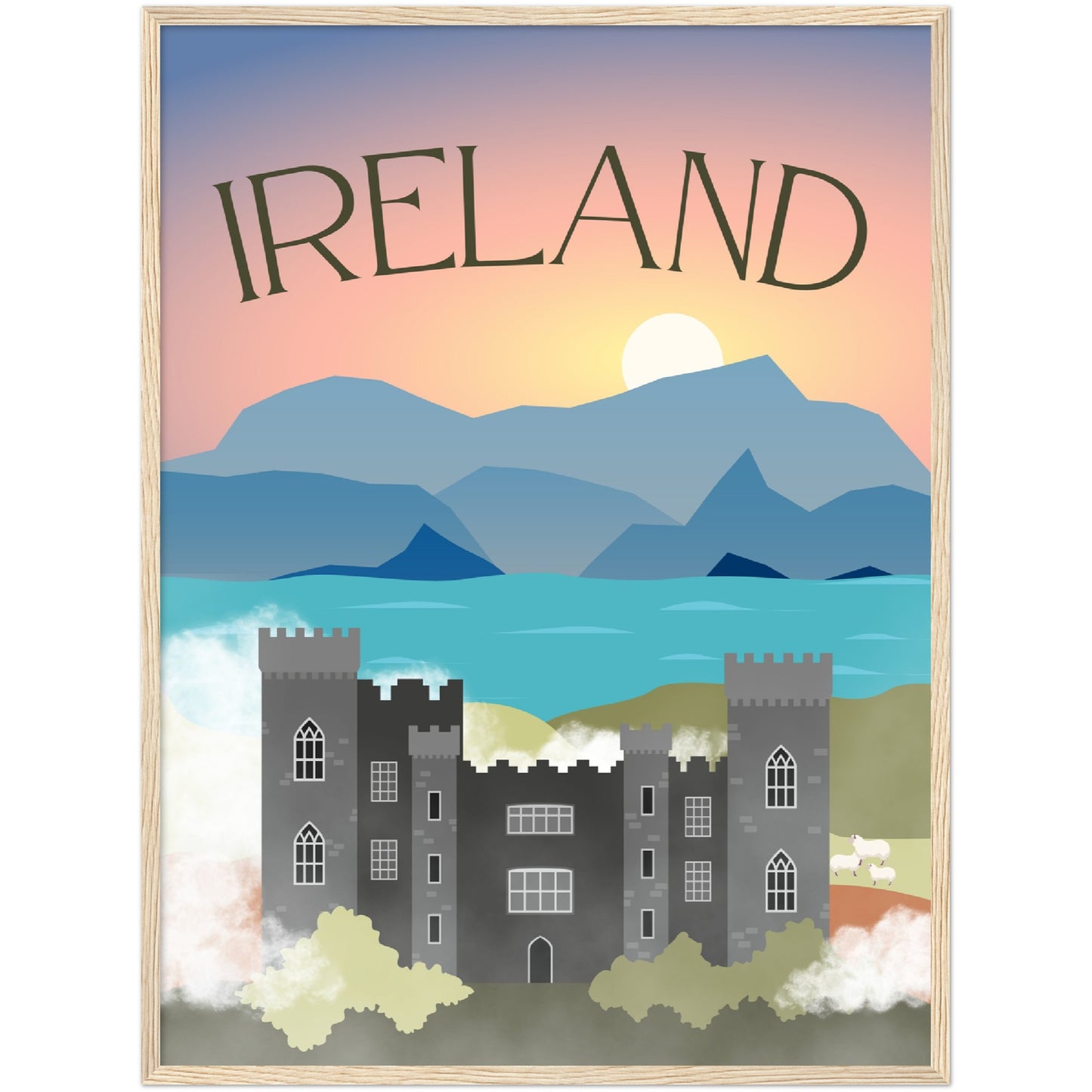 Ireland Premium Wooden Framed Poster