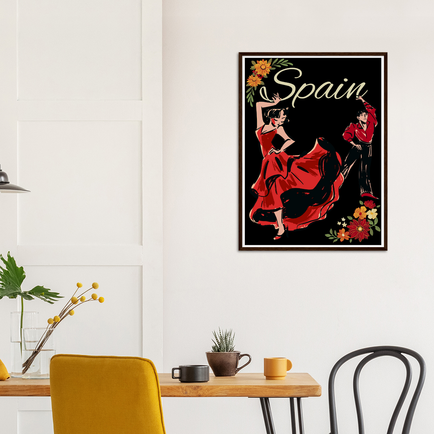 Spain Premium Matte Paper Wooden Framed Poster