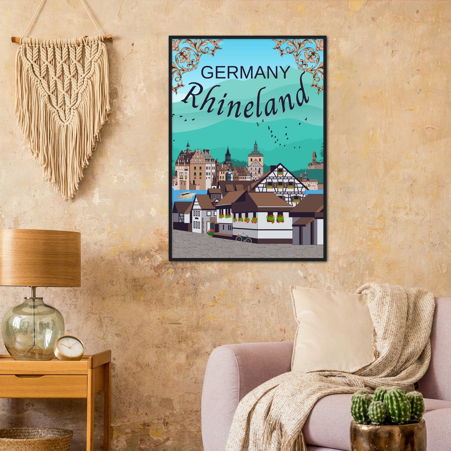 Germany Rhineland Premium Wooden Framed Poster