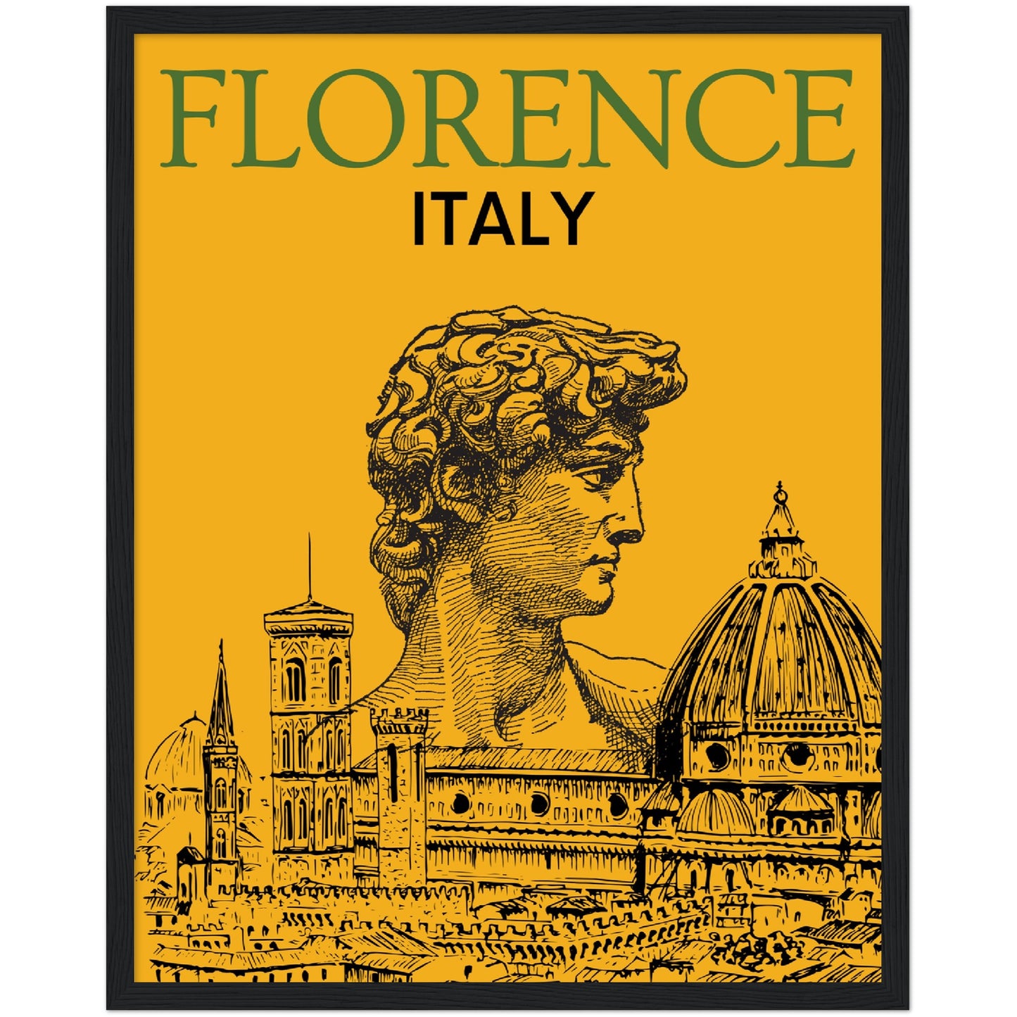 Florence Italy Premium Wooden Framed Poster