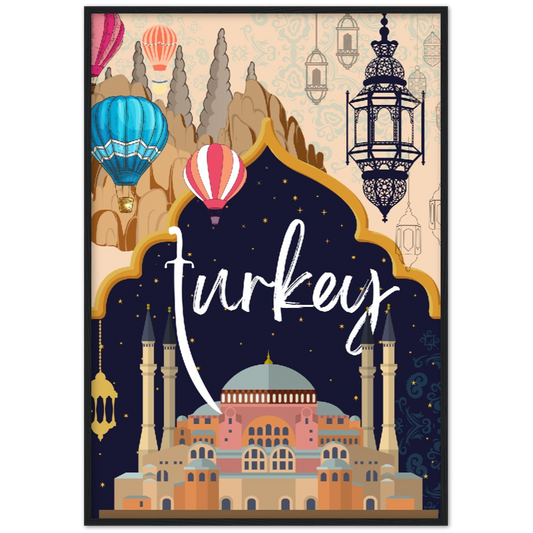 Take Me to Turkey Premium Wooden Framed Poster