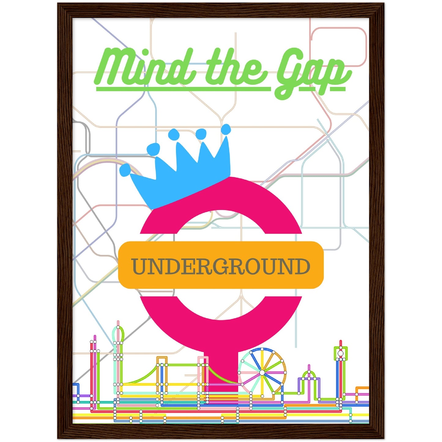 Mind the Gap Premium Wooden Framed Poster