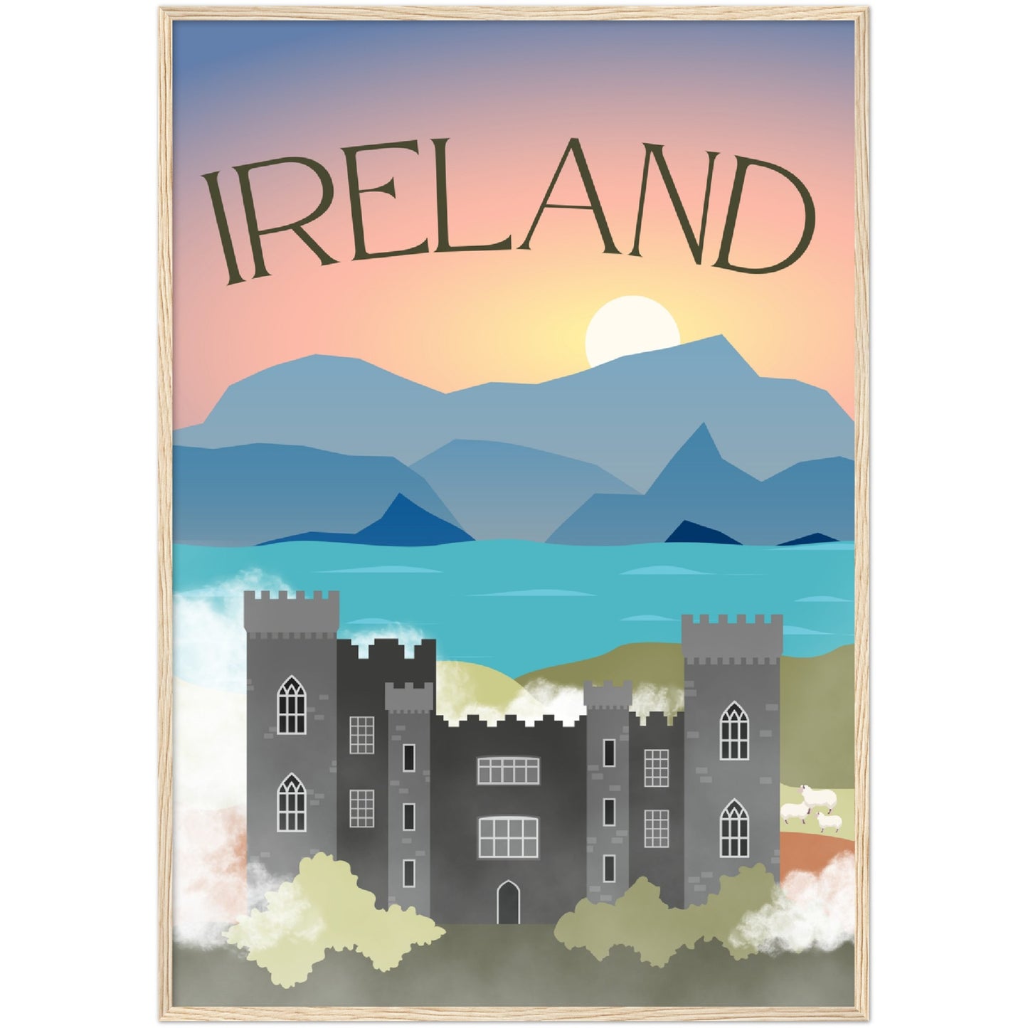 Ireland Premium Wooden Framed Poster