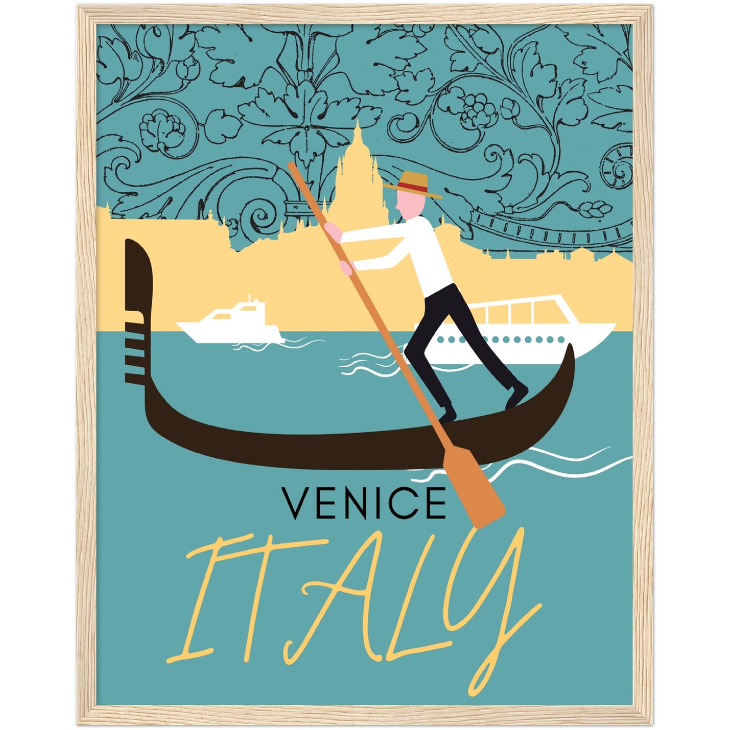 Venice Grand Canal Premium Wooden Framed Poster