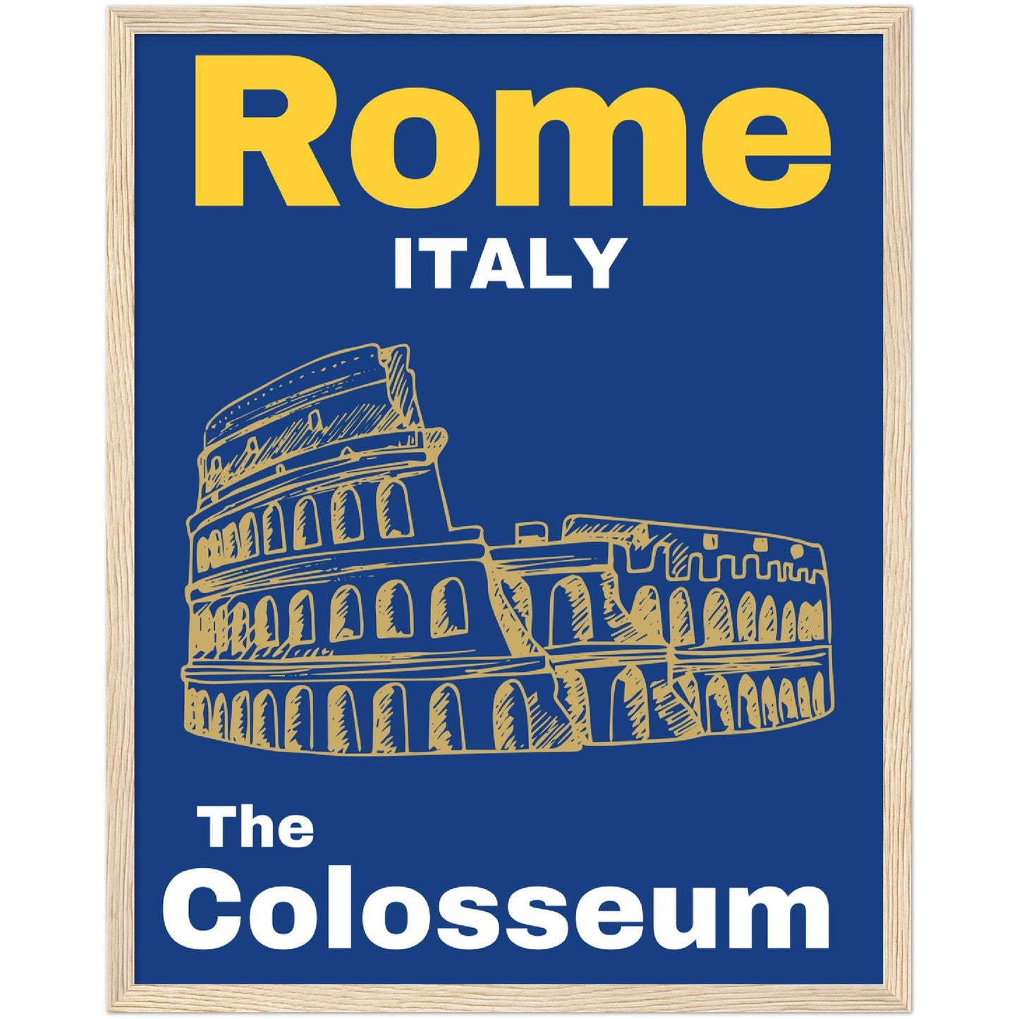 The Colosseum Premium Wooden Framed Poster