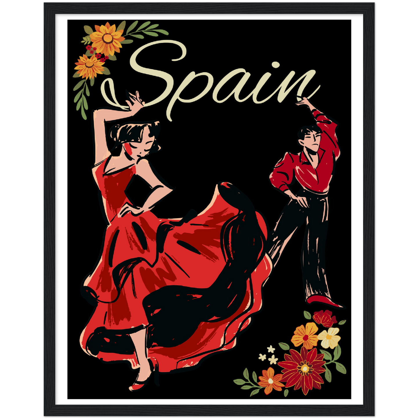 Spain Premium Matte Paper Wooden Framed Poster