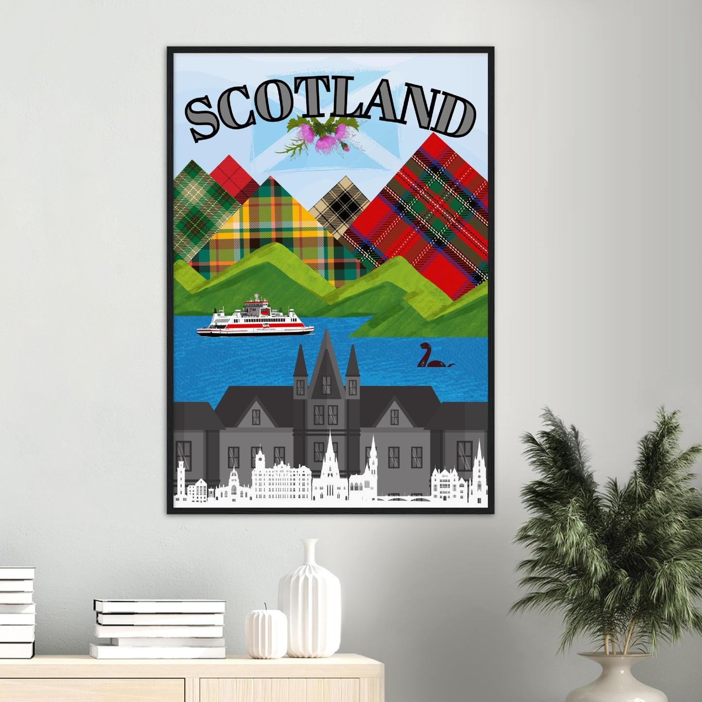 Scotland Premium Wooden Framed Poster