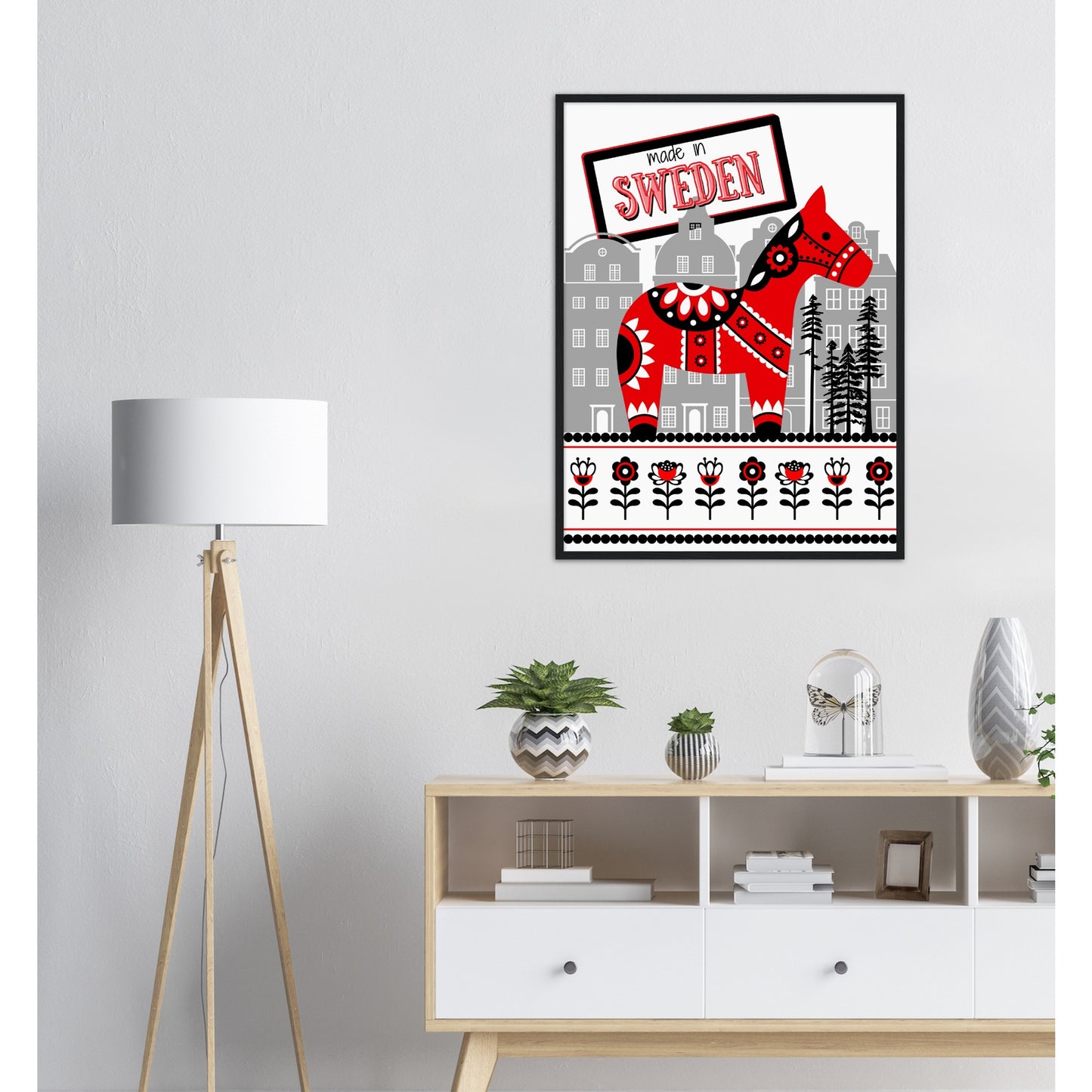 Sweden Premium Wooden Framed Poster