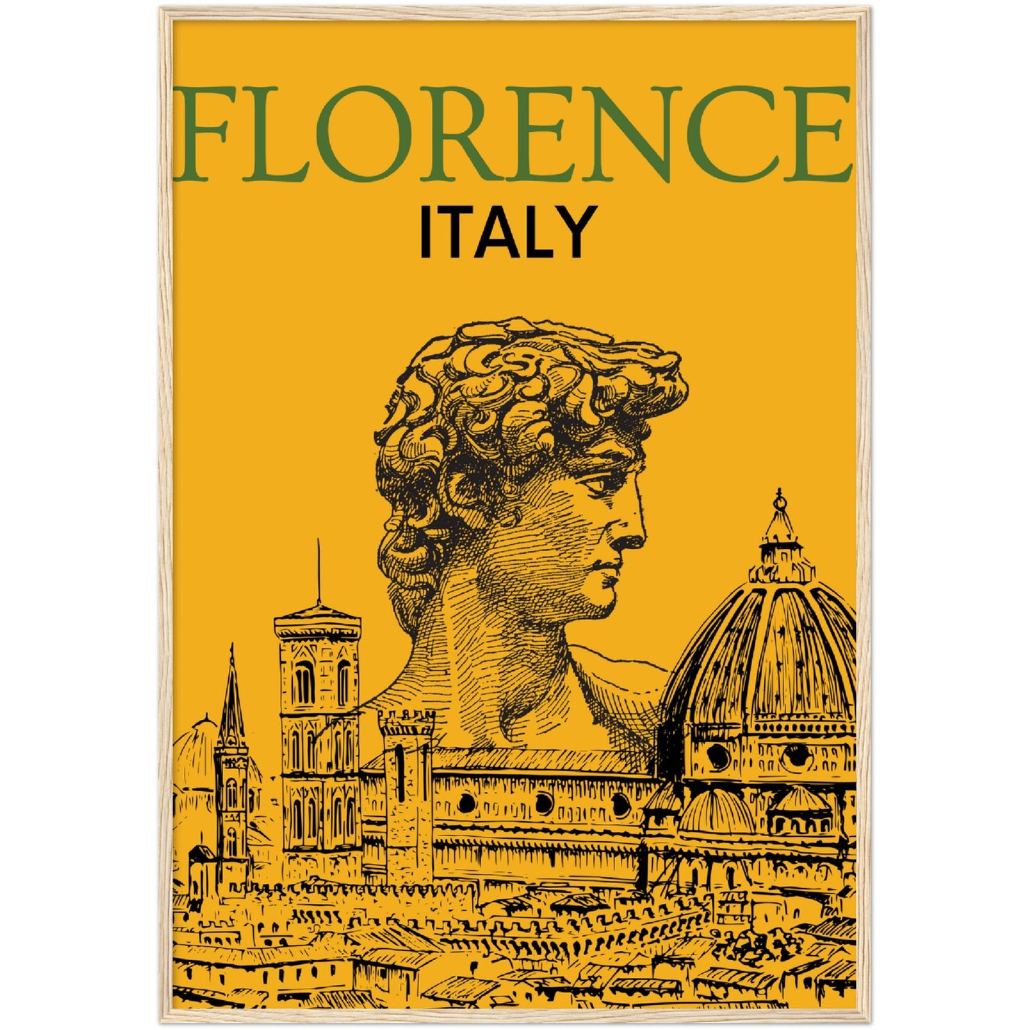 Florence Italy Premium Wooden Framed Poster